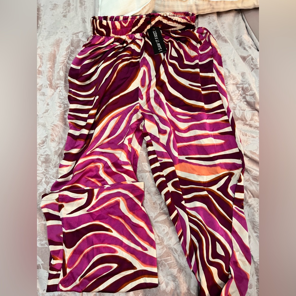 ASOS Multicolor Wide Leg Pants
